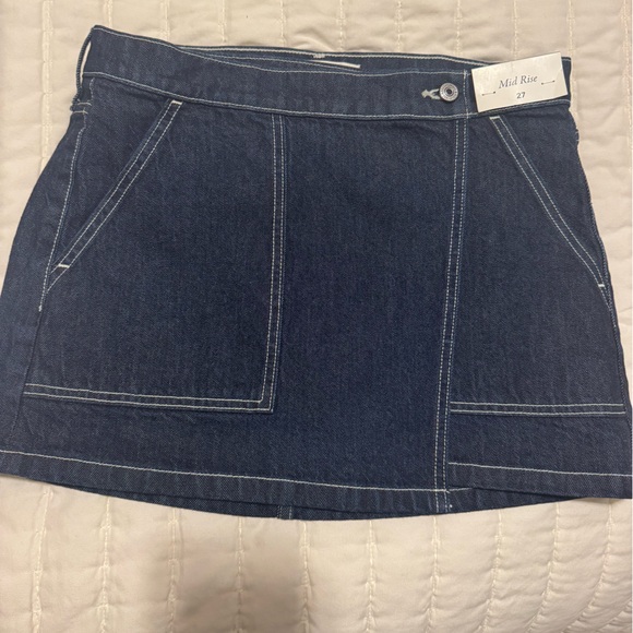 Mid rise jean skirt - Picture 2 of 5